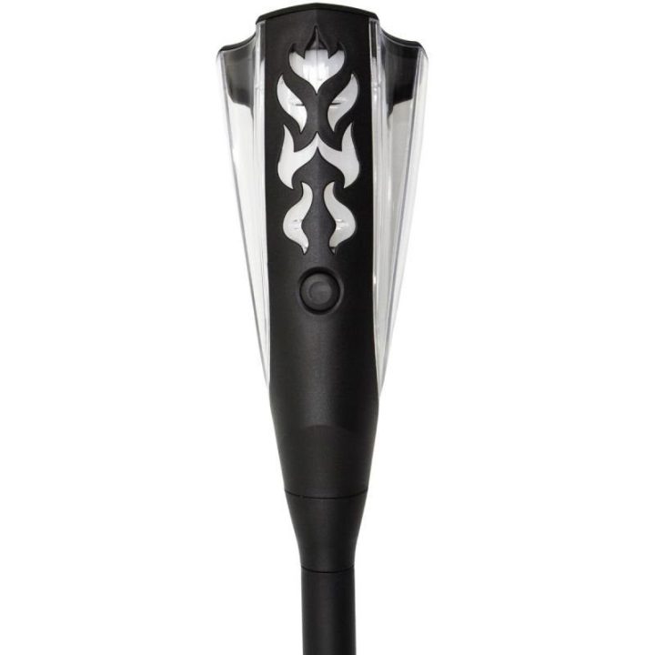 Saulės sodo lempa-fakelas Saska Garden, 65 cm, juoda