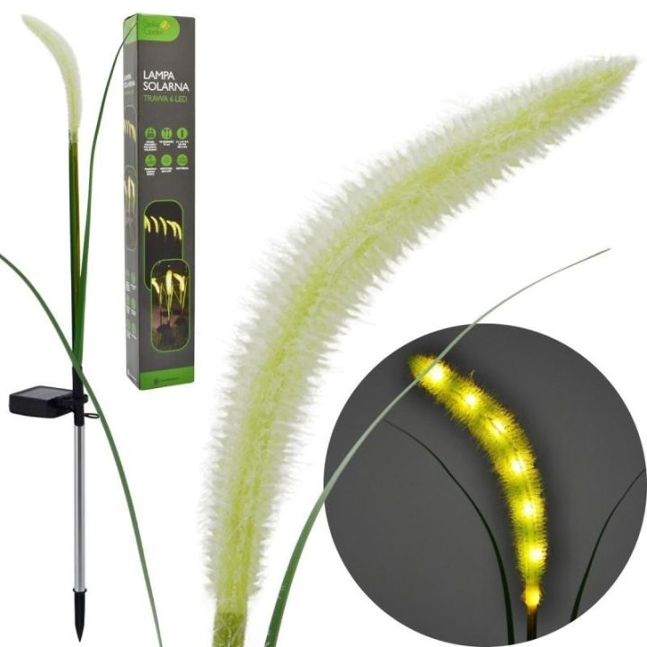Saulės sodo šviestuvas su 6 LED Saska Garden, 75 cm, žalias