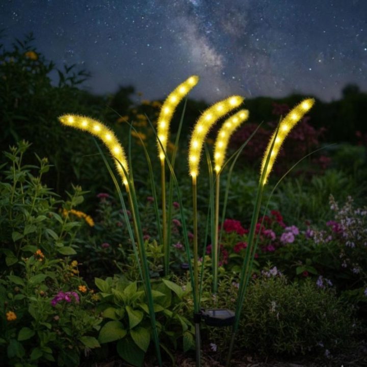Saulės sodo šviestuvas su 6 LED Saska Garden, 75 cm, žalias