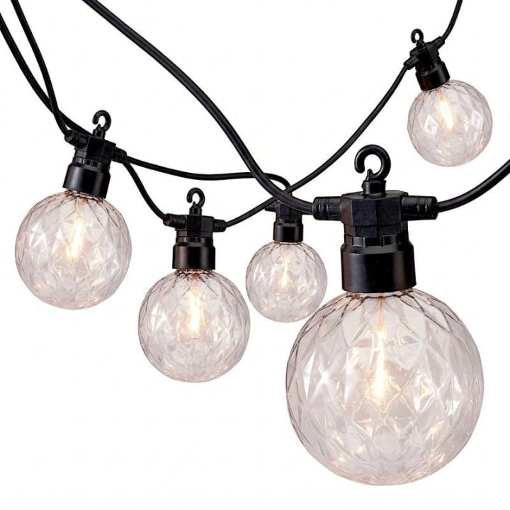 Lauko girlianda su LED lemputėmis ProGarden, 9,5 m, juoda