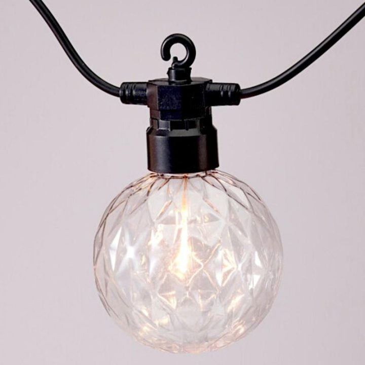 Lauko girlianda su LED lemputėmis ProGarden, 9,5 m, juoda
