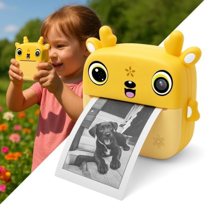 Skaitmeninis fotoaparatas su LCD ekranu Media-Tech Snapi, geltonas