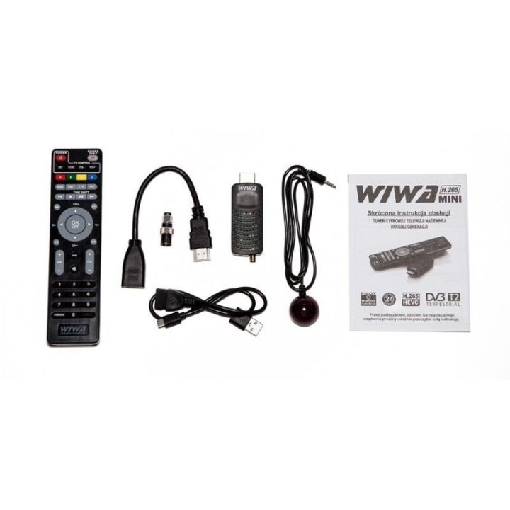 Mini TV imtuvas DVB-T/T2 H.265 Wiwa, juodas