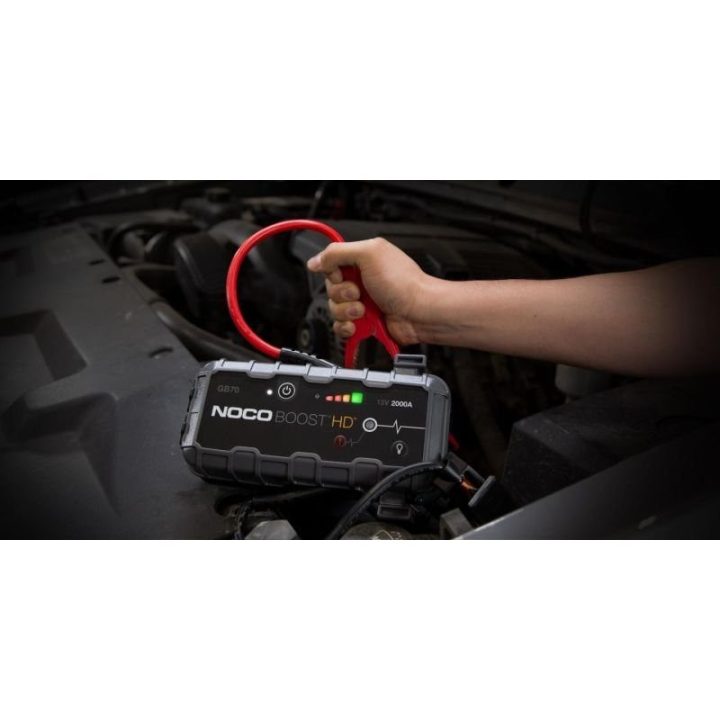 Automobilinis starteris STARTER GB70 Boost, 2000 A, juodas ir pilkas