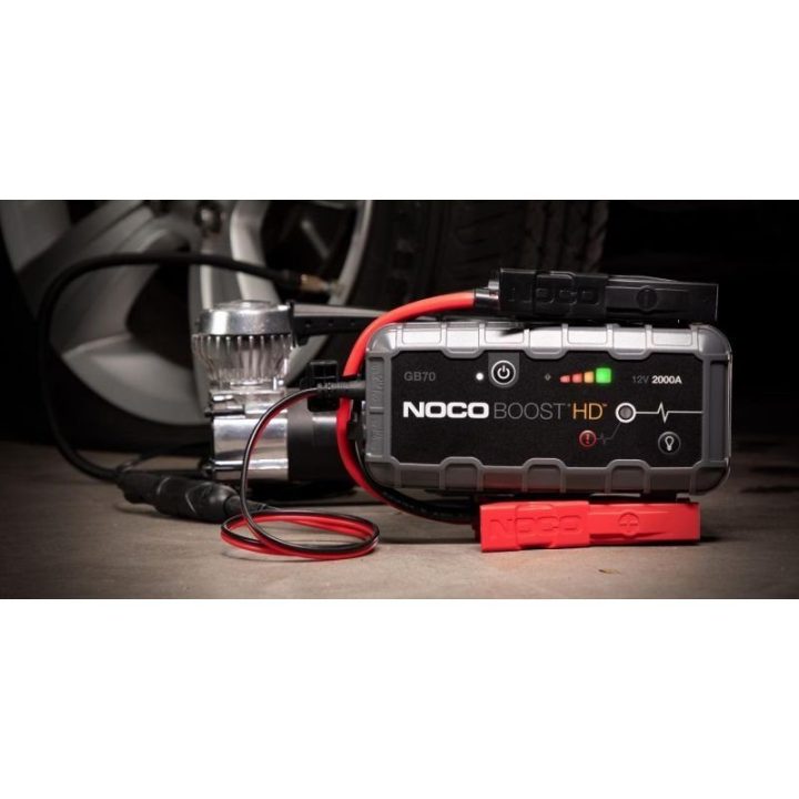 Automobilinis starteris STARTER GB70 Boost, 2000 A, juodas ir pilkas