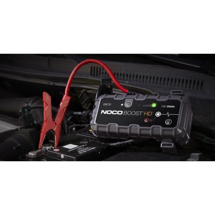 Automobilinis starteris STARTER GB70 Boost, 2000 A, juodas ir pilkas