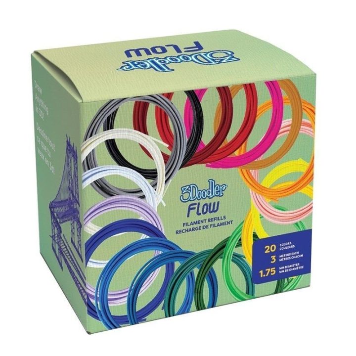 PLA filamentų rinkinys 3Doodler Flow, 1,75 mm, 20 × 4,8 m