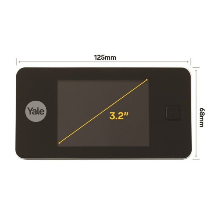 Elektroninė durų akutė Yale 500, 3,2 colio, juoda