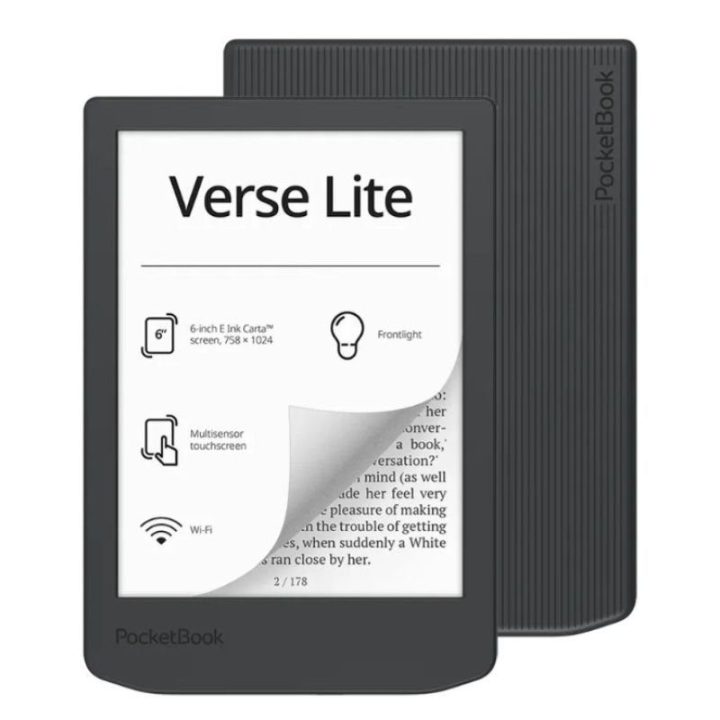 El. knygų skaityklė PocketBook Verse Lite 619, 6 colių, 8 GB, pilka