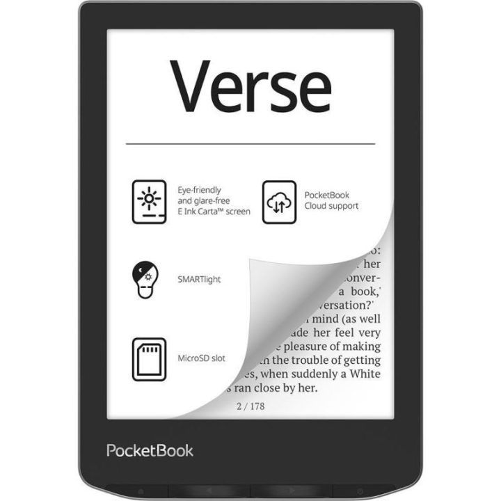 El. knygų skaityklė PocketBook Verse 629, 6 colių, 8 GB, pilka