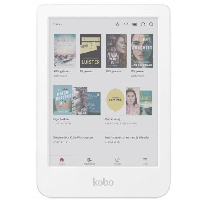El. knygų skaityklė Kobo Clara Colour, 6 colių, 16 GB, balta