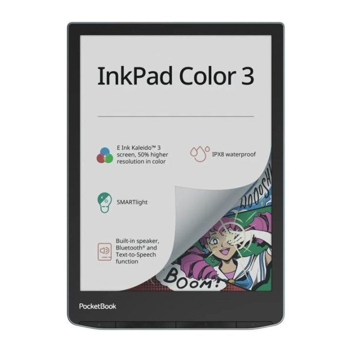 El. knygų skaityklė PocketBook InkPad Color 3, juoda ir sidabro spalvos