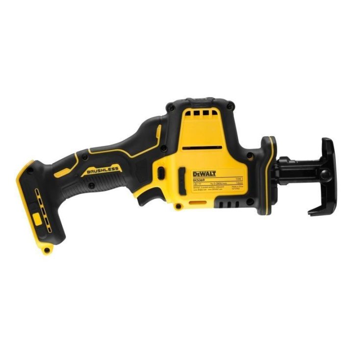 Akumuliatorinis pjūklas DeWALT DCS369N-XJ, juodas ir geltonas
