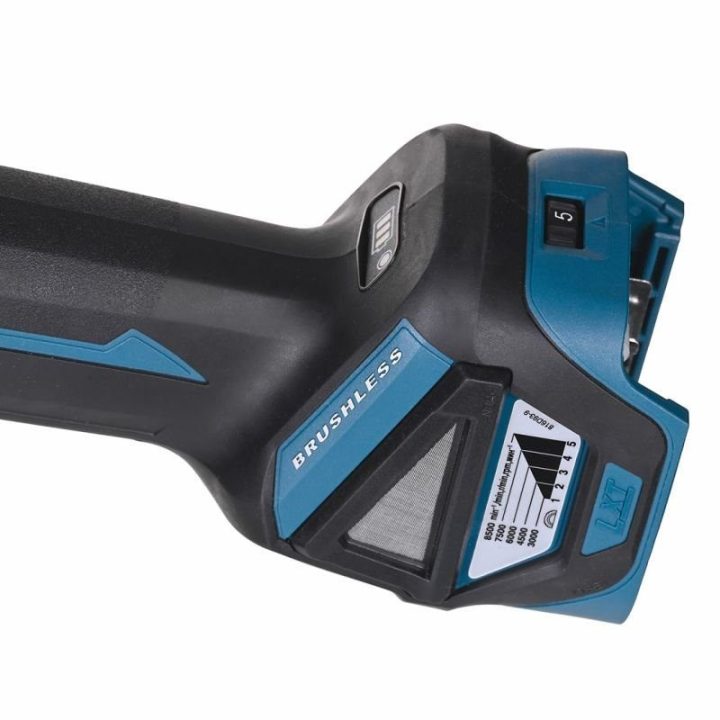 Akumuliatorinis kampinis šlifuoklis Makita DGA513Z, 18 V