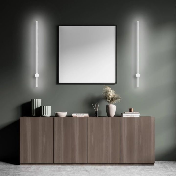 Sieninis LED šviestuvas Activejet AJE-HILTON, 90 cm, baltas