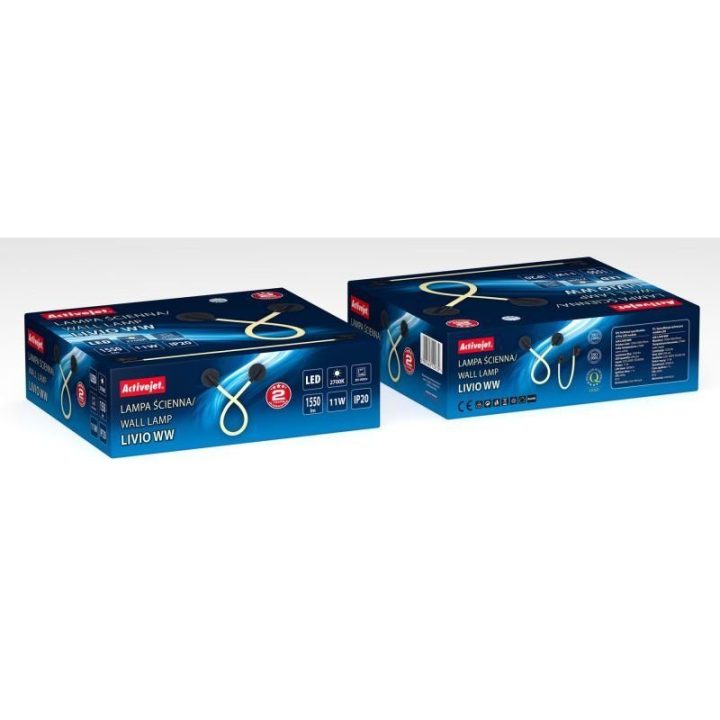 LED sieninis šviestuvas Activejet Livio, juodas