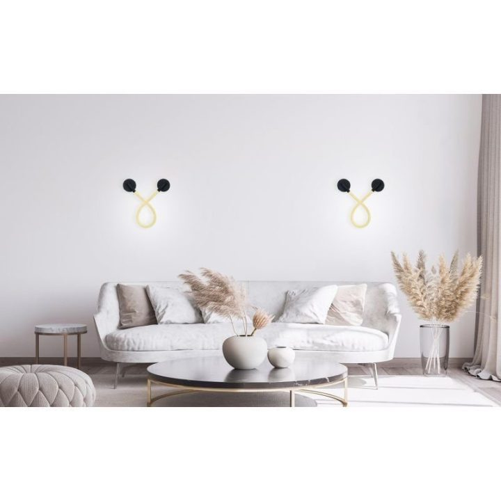 LED sieninis šviestuvas Activejet Livio, juodas