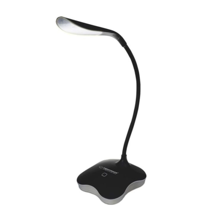 LED stalinė lempa Esperanza Mimosa, 3 W, 1 m, juoda