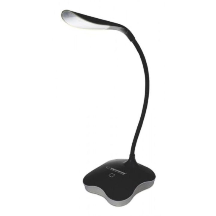 LED stalinė lempa Esperanza Mimosa, 3 W, 1 m, juoda