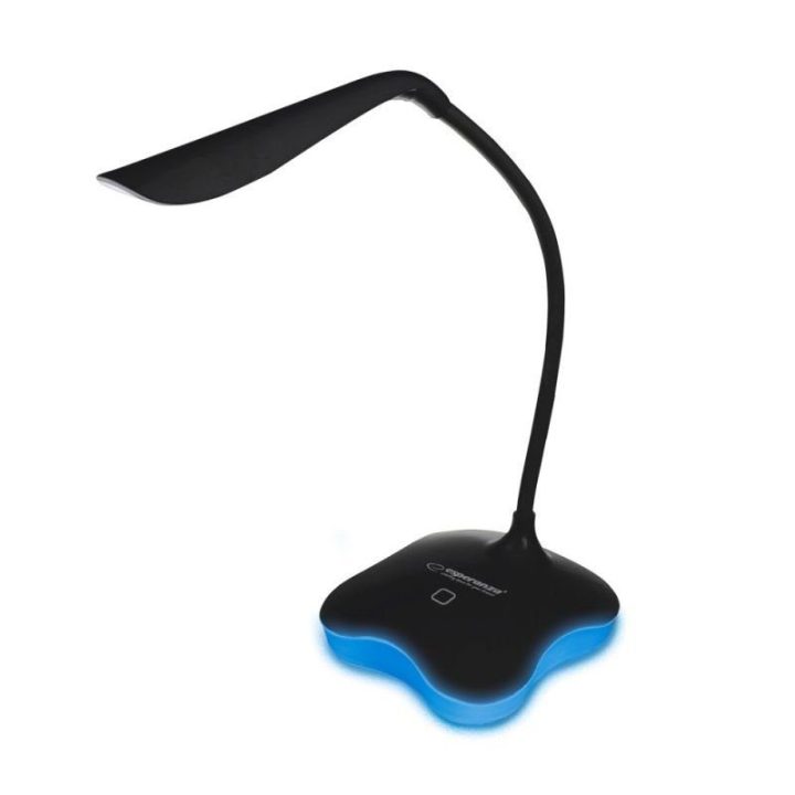 LED stalinė lempa Esperanza Mimosa, 3 W, 1 m, juoda