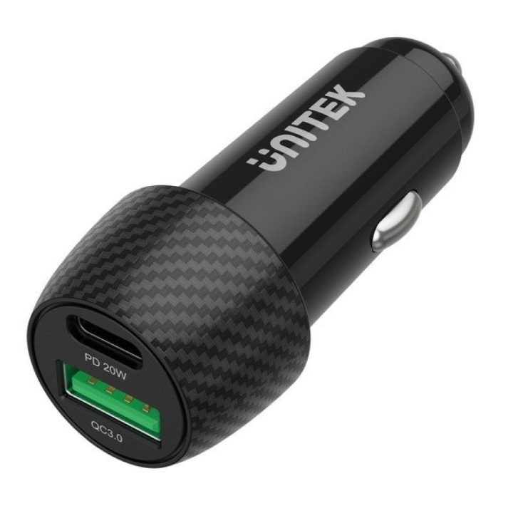 Automobilinis įkroviklis UNITEK P1400A, 38 W, juodas