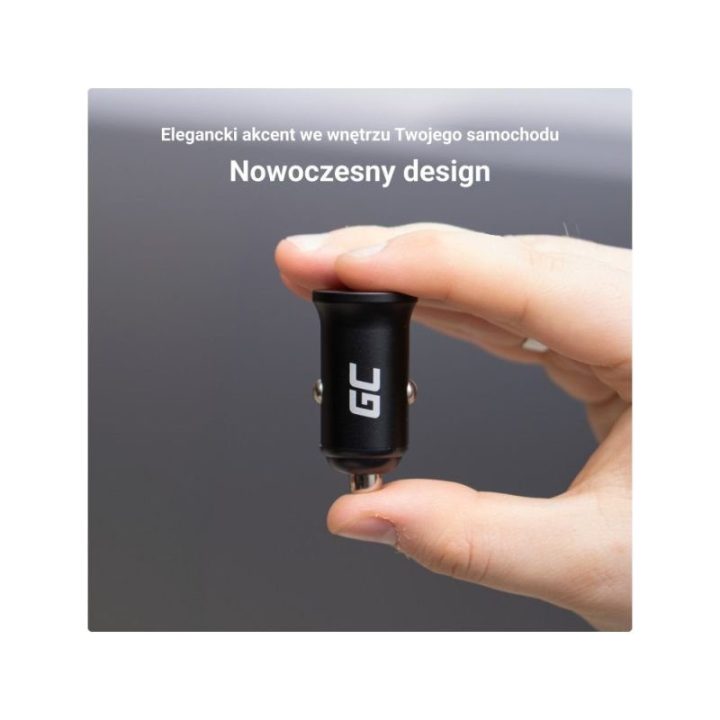Automobilinis įkroviklis Green Cell PowerRide Nano38, 38 W