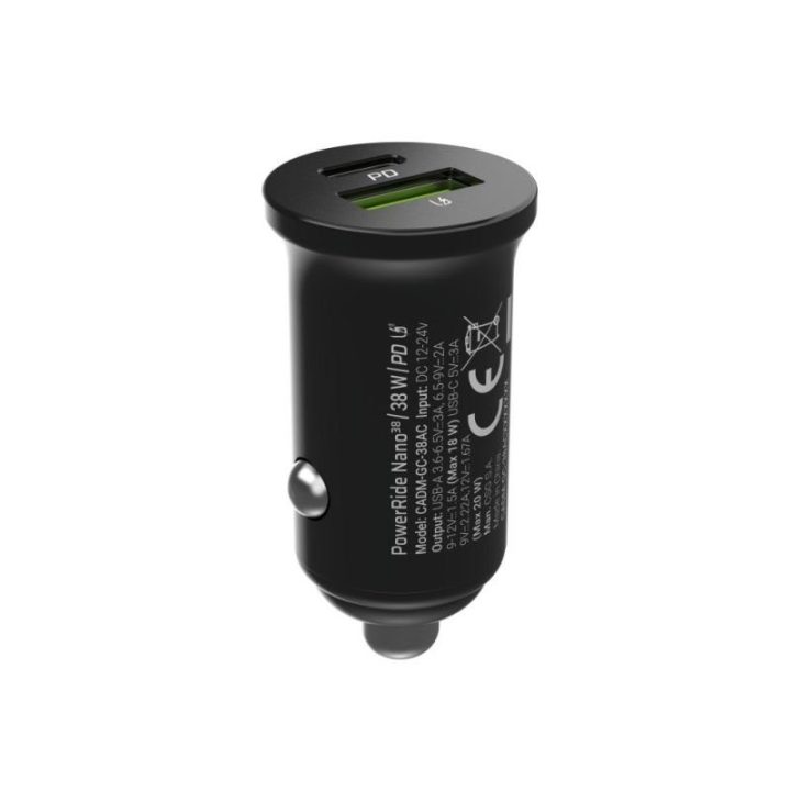Automobilinis įkroviklis Green Cell PowerRide Nano38, 38 W