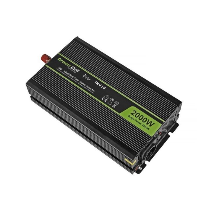 Įtampos keitiklis 12 V į 230 V Green Cell INV10, 2000/4000 W
