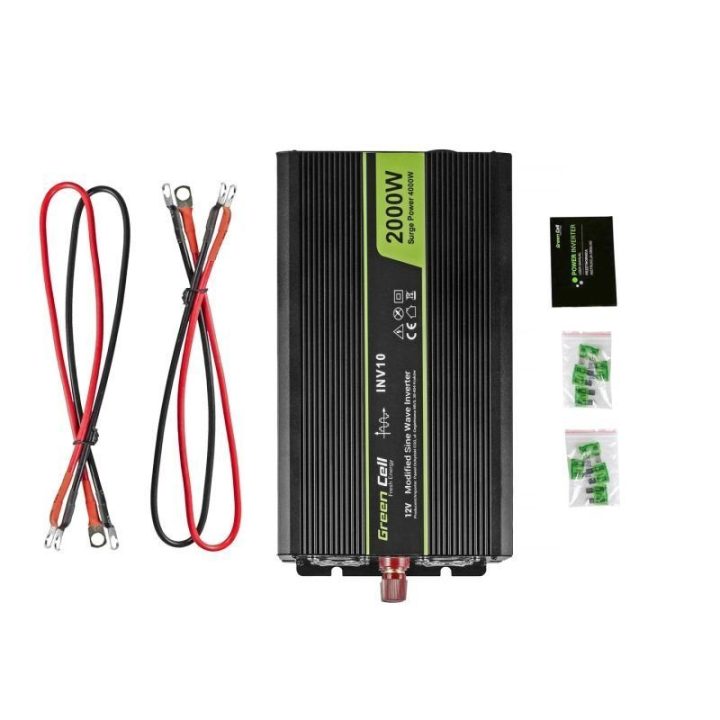 Įtampos keitiklis 12 V į 230 V Green Cell INV10, 2000/4000 W