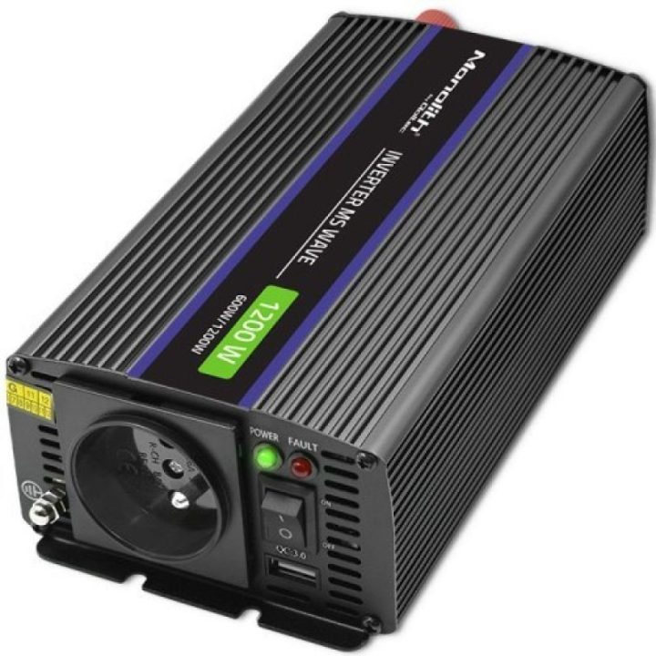 Automobilinis įtampos keitiklis Qoltec Monolith 1200 MS Wave, 12/230 V