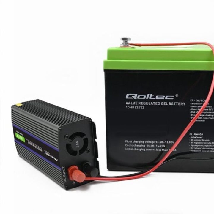Automobilinis įtampos keitiklis Qoltec Monolith 1200 MS Wave, 12/230 V