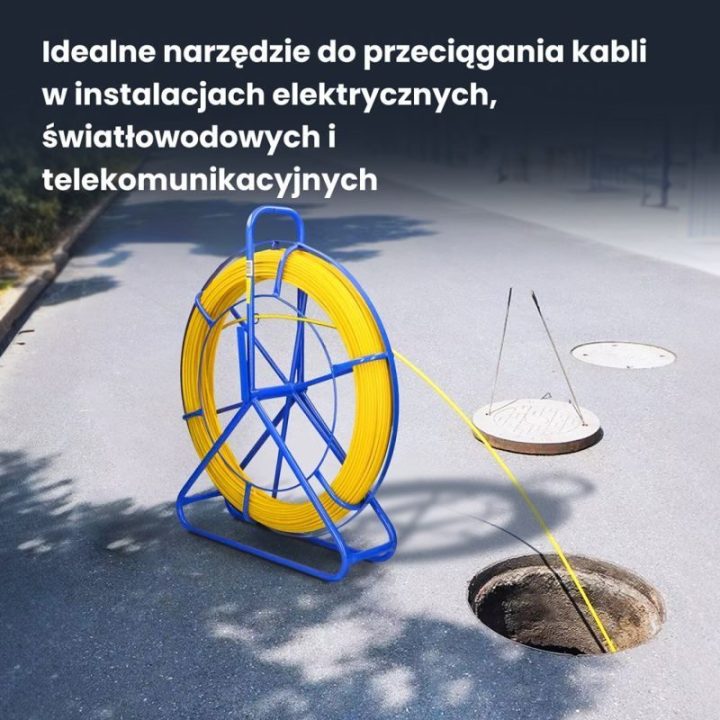 Kabelių pratraukimo strypas Extralink, 6 mm, 75 m, geltonas