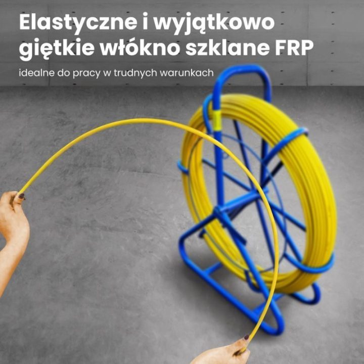 Kabelių pratraukimo strypas Extralink, 6 mm, 75 m, geltonas