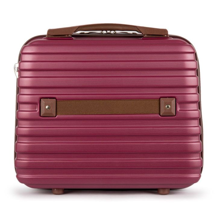 Kosmetikos kelioninis dėklas ABS STL957 bordo spalvos