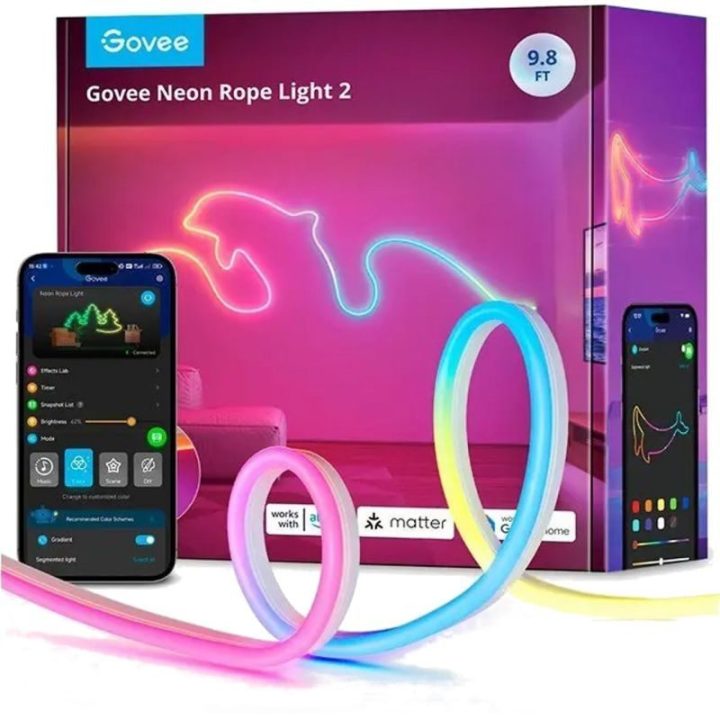 LED neoninis šviestuvas Govee H61D3 Neon Lights 2, 3 m