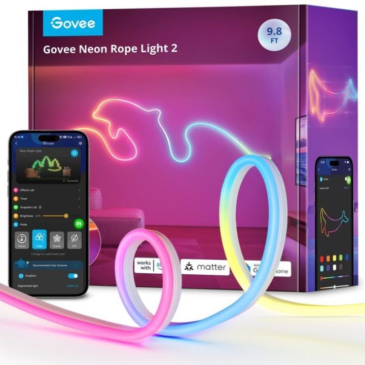 LED neoninis šviestuvas Govee H61D3 Neon Lights 2, 3 m