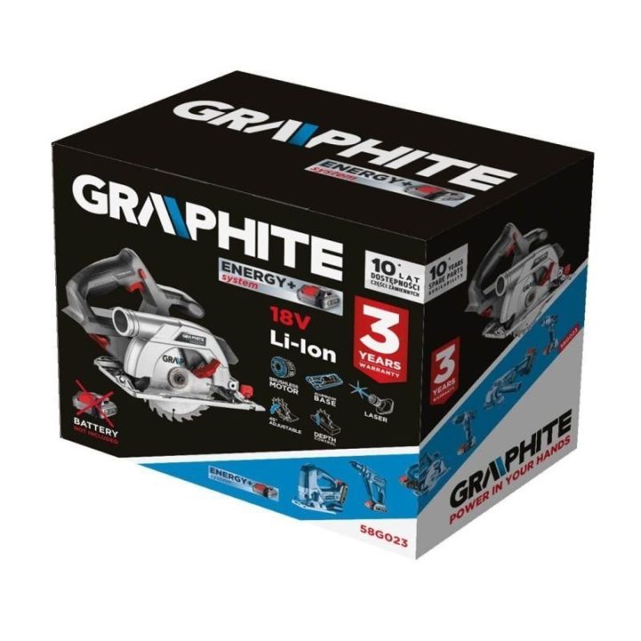 Diskinis pjūklas Graphite 58G023, pilkas, raudonas, sidabrinis