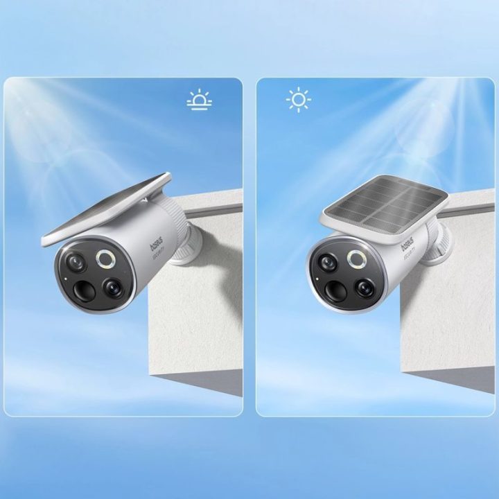 Lauko kamerų komplektas Baseus S1 Pro Dual 3K, 2 kameros, baltas