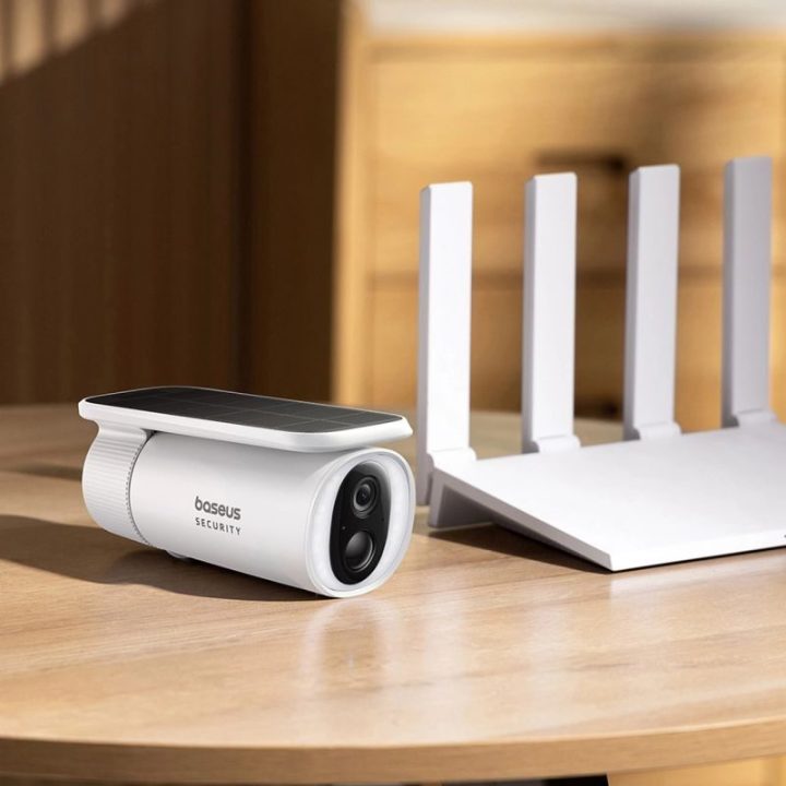 Lauko kamera su saulės baterija Baseus Security S1 2K, balta
