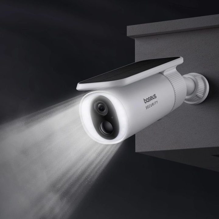 Lauko kamera su saulės baterija Baseus Security S1 2K, balta