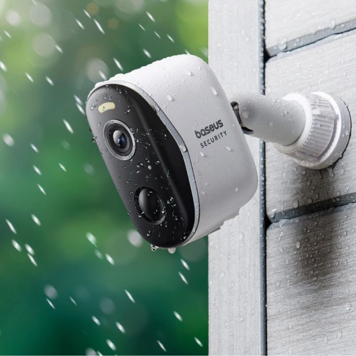 Lauko stebėjimo kamerų rinkinys Baseus Security N1 2K, 2 vnt., baltas