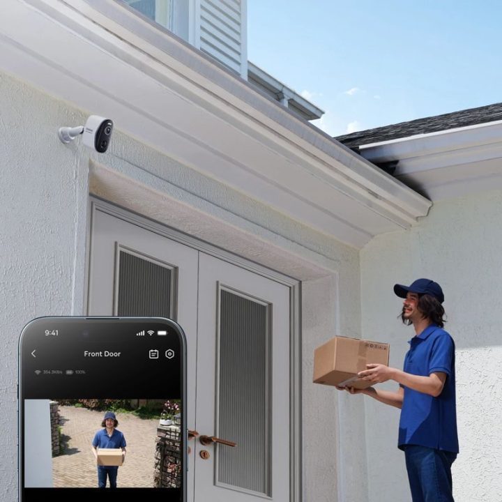 Lauko stebėjimo kamerų rinkinys Baseus Security N1 2K, 2 vnt., baltas