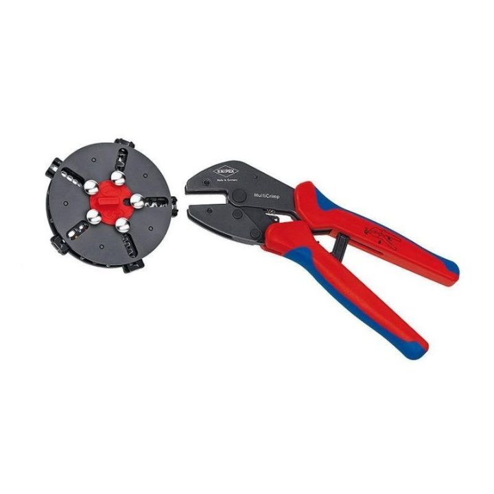 Kabelių užspaudimo replės Knipex 97 33 02, mėlynos