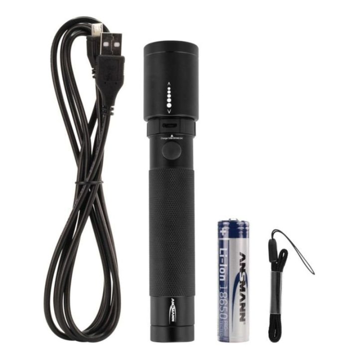 LED žibintuvėlis ANSMANN Future T400FR, 400 lm, juodas