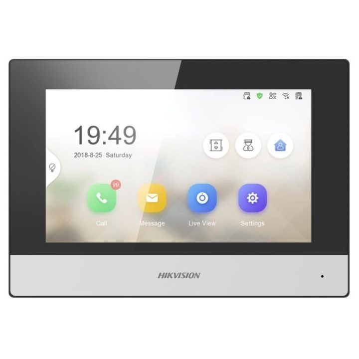 Telefonspynės monitorius Hikvision DS-KH6320-WTE1, 7 colių, juodas ir sidabrinis
