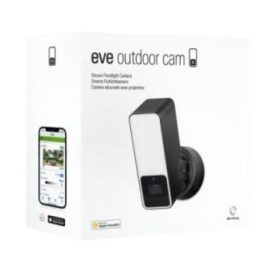 Lauko stebėjimo kamera Eve su HomeKit, juoda ir balta