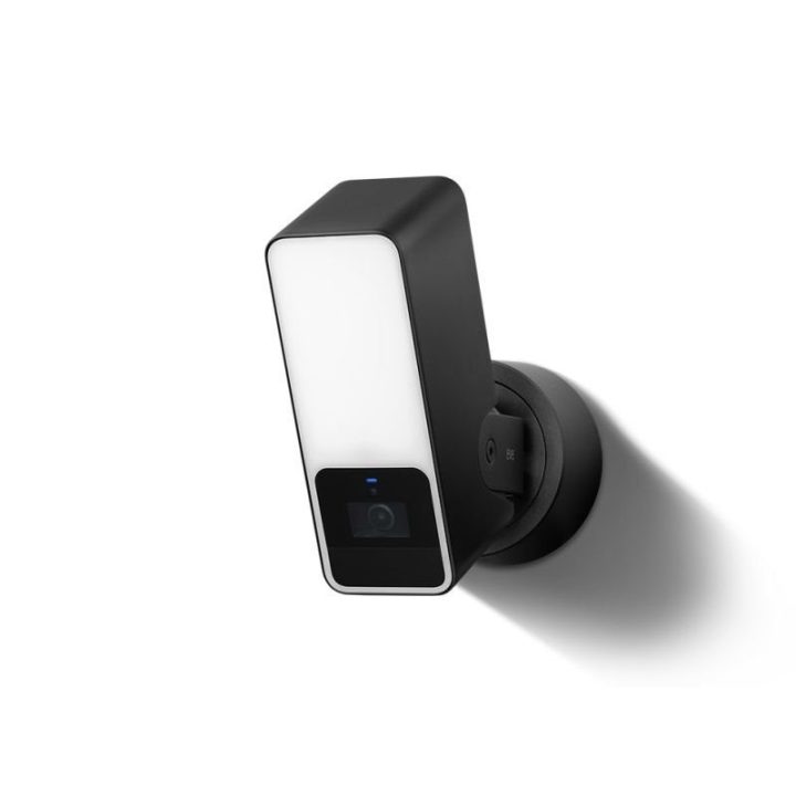 Lauko stebėjimo kamera Eve su HomeKit, juoda ir balta