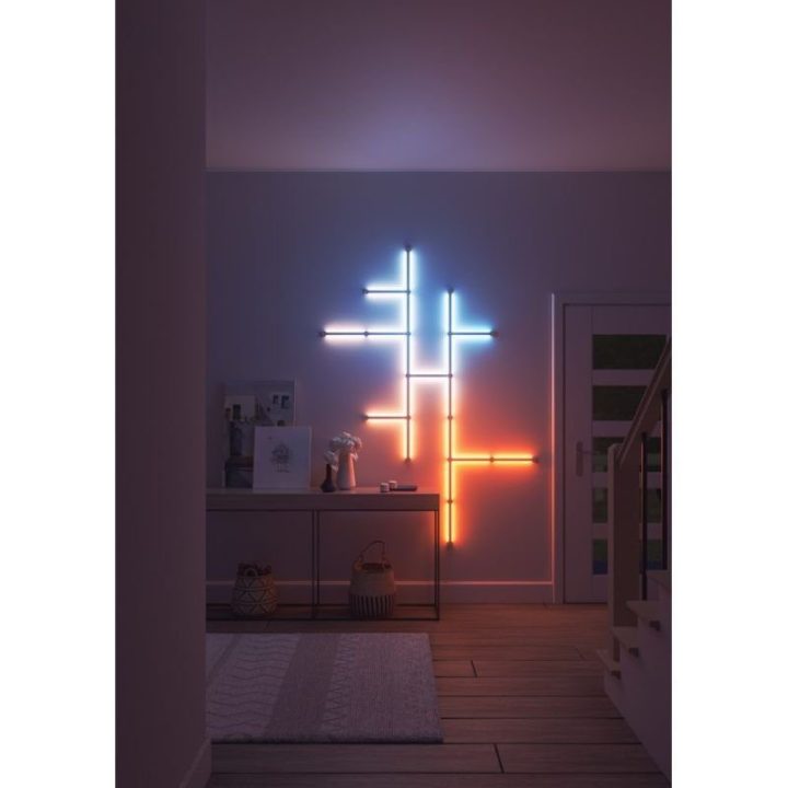 LED šviestuvų plėtimo rinkinys Nanoleaf Lines Squared, 3 vnt., baltas