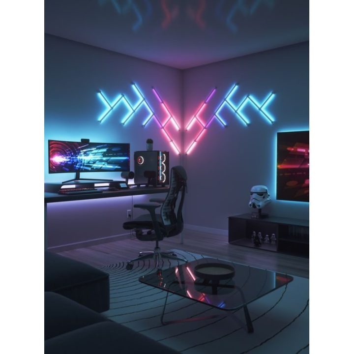 LED šviestuvų plėtimo rinkinys Nanoleaf Lines Squared, 3 vnt., baltas
