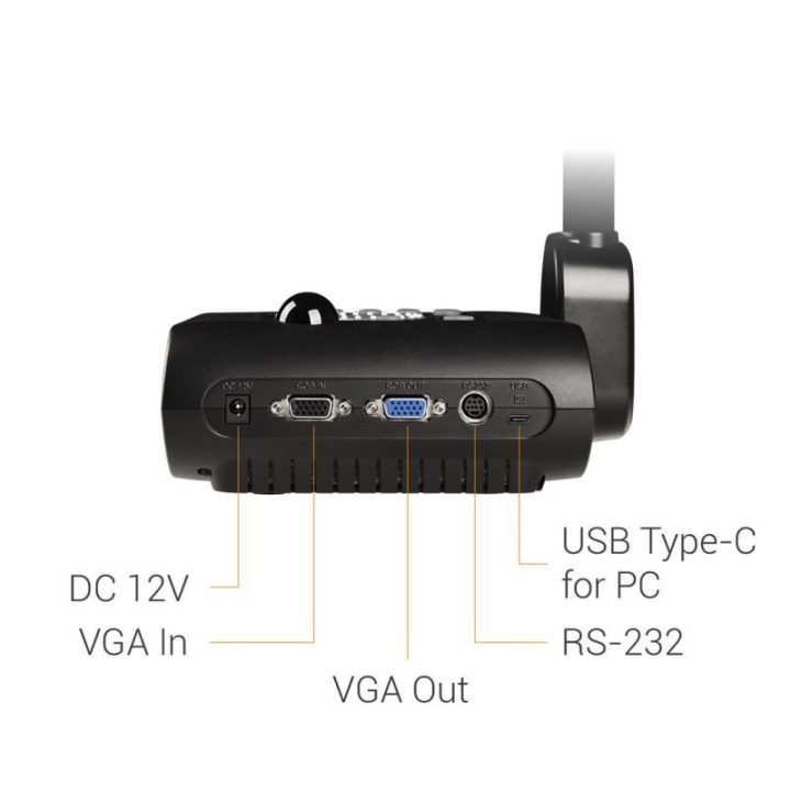 Dokumentų kamera AVer F50+, 4K Ultra HD, juoda